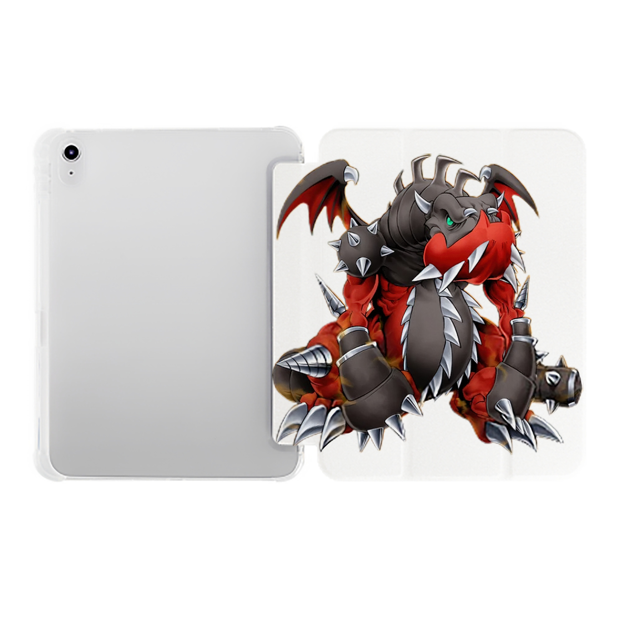 （画像用） 遊☆戯☆王 Yu-Gi-Oh! IPad ケース ペン収納付き 三つ折りスタンド PUレザー×シリコン 対応機種9.5/10.5/10.9インチ